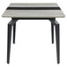 Mina - Rectangular Dining Table - Gray Ceramic And Sandy Black Unique Piece Furniture