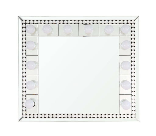 Farai - Wall Decor - Mirrored & Faux Crystal Diamonds - 28" Unique Piece Furniture