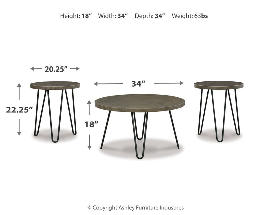 Hadasky - Brown / Beige - Occasional Table Set (Set of 3) Unique Piece Furniture