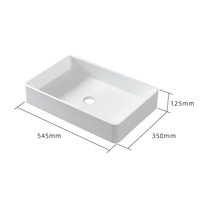 Solid Surface Basin With Chrome Color