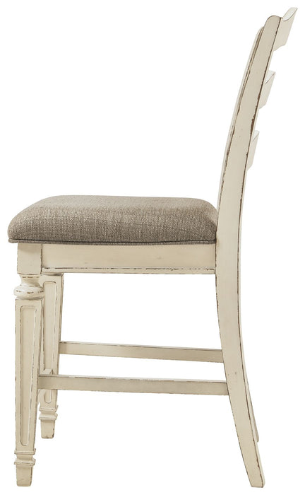 Realyn - Chipped White - Upholstered Barstool (Set of 2) Unique Piece Furniture