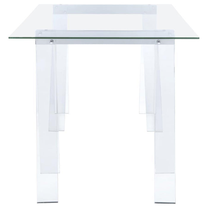 Amaturo - Writing Desk With Glass Top - Clear Unique Piece Furniture