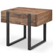 Prescott - Modern Reclaimed Wood Rectangular End Table - Rustic Honey Unique Piece Furniture