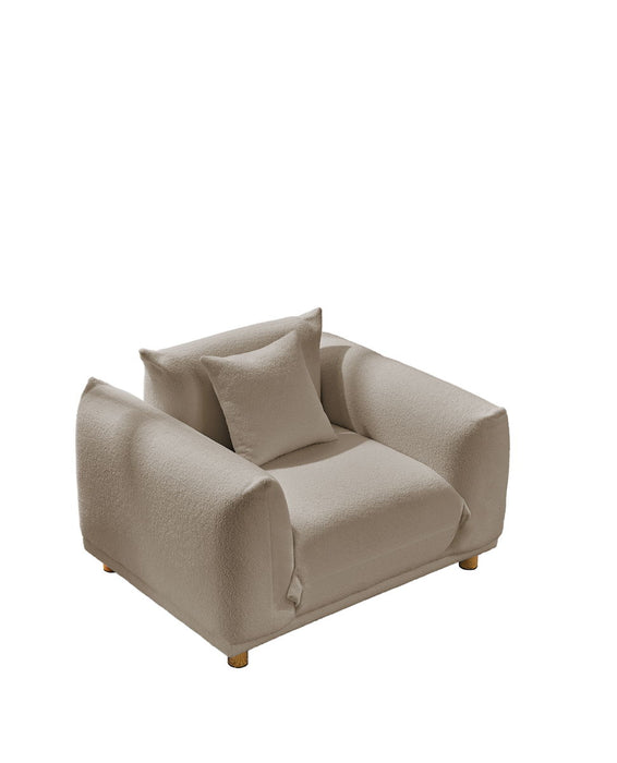 Luxurious Teddy Velvet Sofa, Enhance Your Living Space With Plush Comfort - Light Coffee