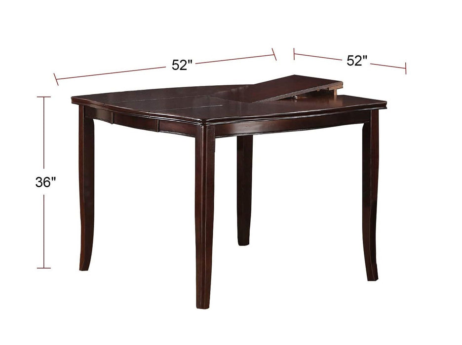 Counter Height Dining Table Top Birch Veneer MDF Rubber Wood Dining Room Furniture 1 Piece Table Butterfly Leaf