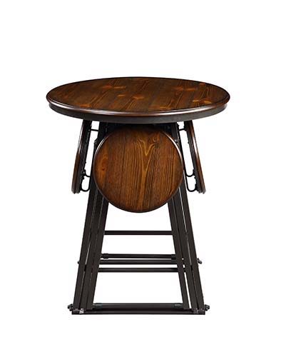 Blaze - Counter Height Set - Weathered Oak & Bronze Unique Piece Furniture