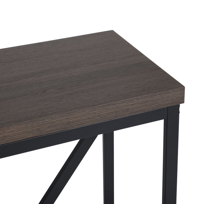 47.2" Sofa Console Table (Walnut & Black)