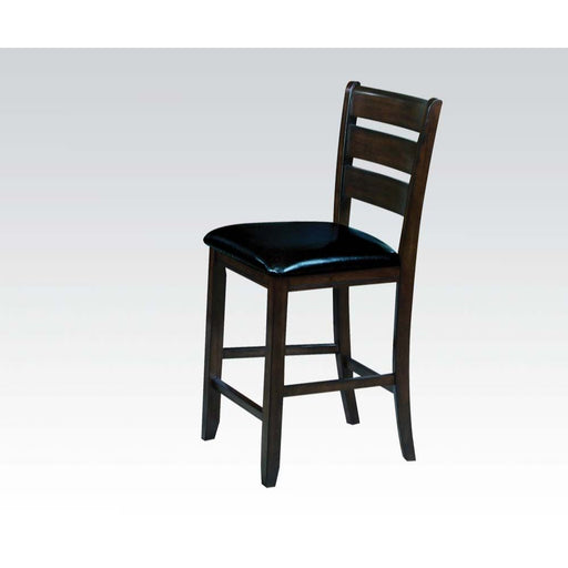 Urbana - Counter Height Chair (Set of 2) - Black PU & Espresso Unique Piece Furniture