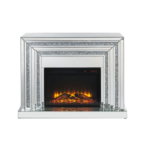 Noralie - Fireplace - Mirrored - Wood - 35" Unique Piece Furniture