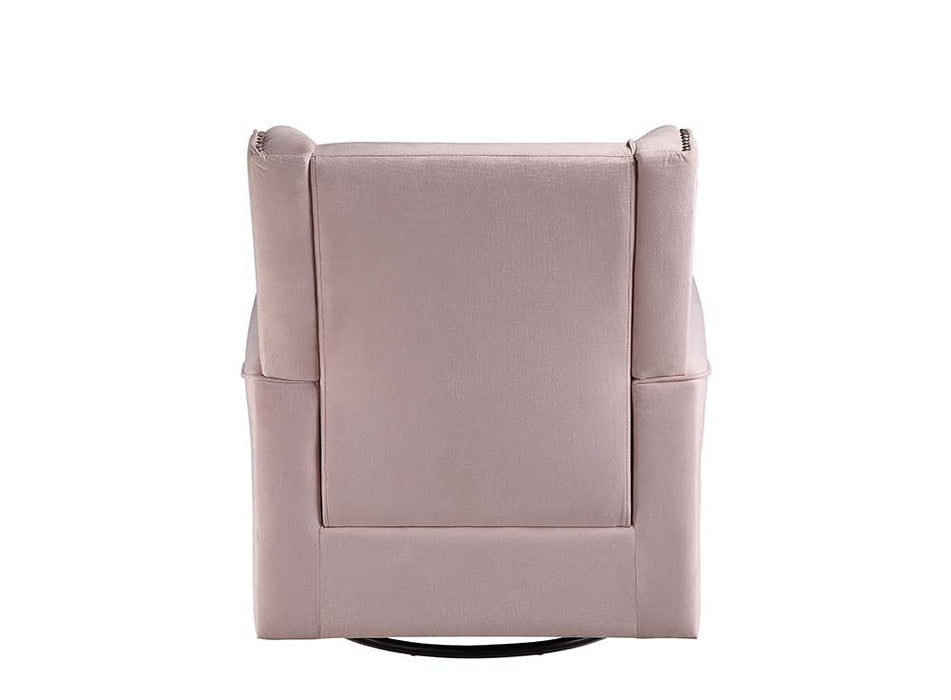 Tamaki - Swivel Chair - Pink Fabric Unique Piece Furniture
