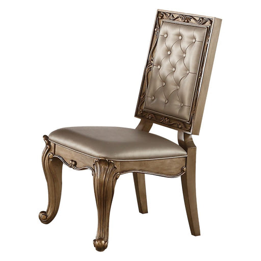Orianne - Side Chair (Set of 2) - Champagne PU & Antique Gold Unique Piece Furniture