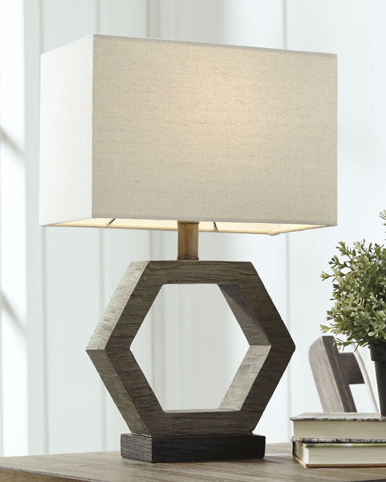 Marilu - Gray Dark - Poly Table Lamp Unique Piece Furniture