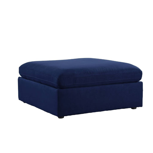 Crosby - Ottoman - Blue Fabric Unique Piece Furniture