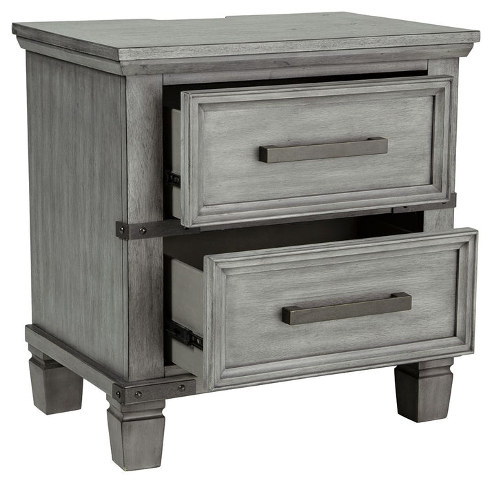 Russelyn - Gray - Two Drawer Night Stand Unique Piece Furniture
