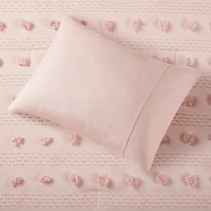 Clip Jacquard Comforter Set Pink