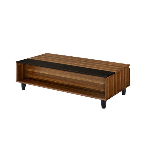 Avala - Coffee Table - Walnut & Black Unique Piece Furniture