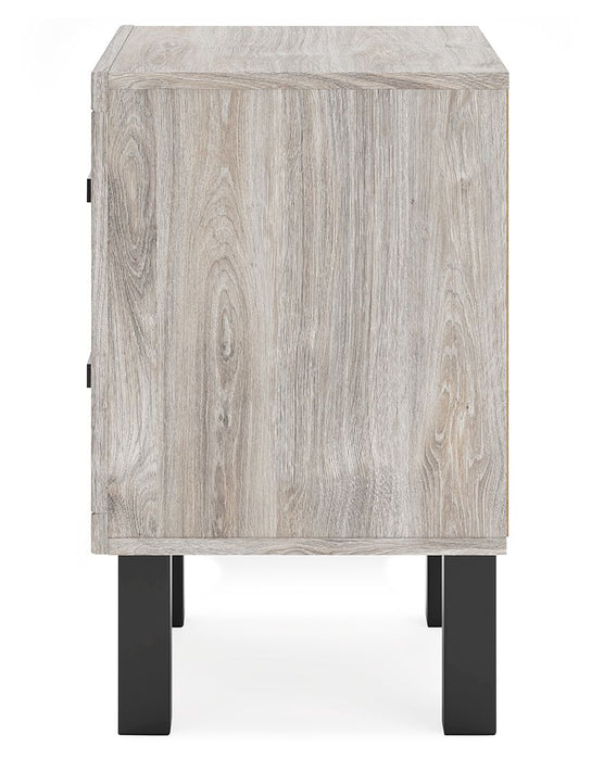 Vessalli - Two Drawer Nightstand - Black / Gray