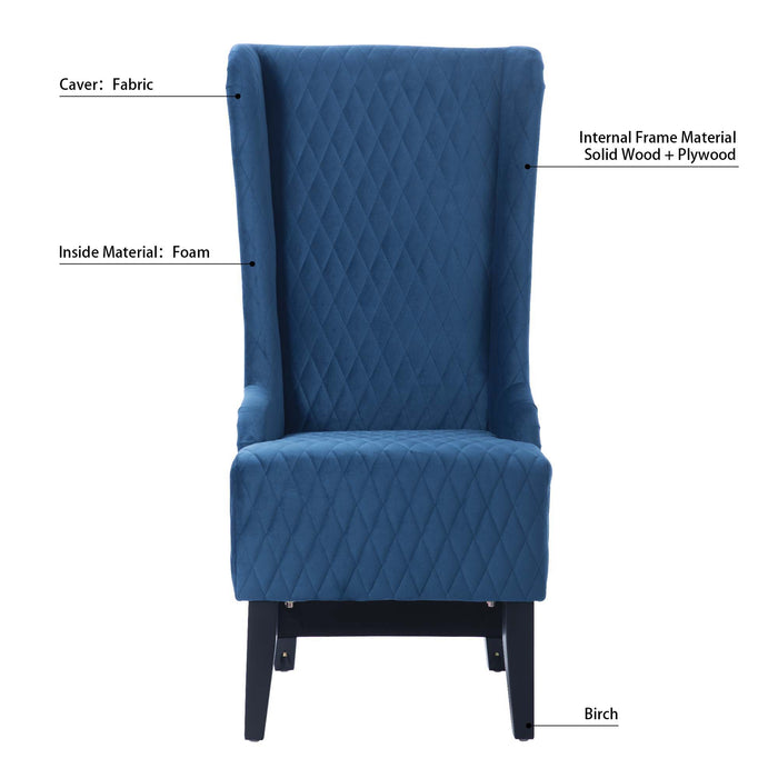 23.03" Wide Wing Back Chair, Side Chair For Living Room - Blue
