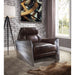 Brancaster - Accent Chair - Espresso Top Grain Leather & Aluminum Unique Piece Furniture