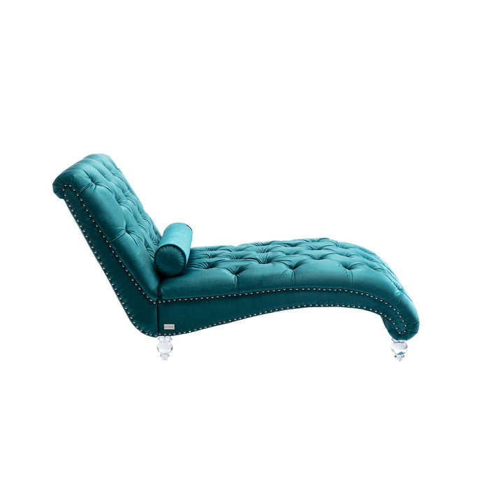 Coomore Leisure Concubine Sofa With Acrylic Feet - Teal