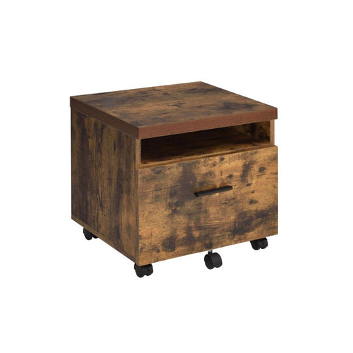 Bob - File Cabinet - Weathered Oak & Black Unique Piece Furniture