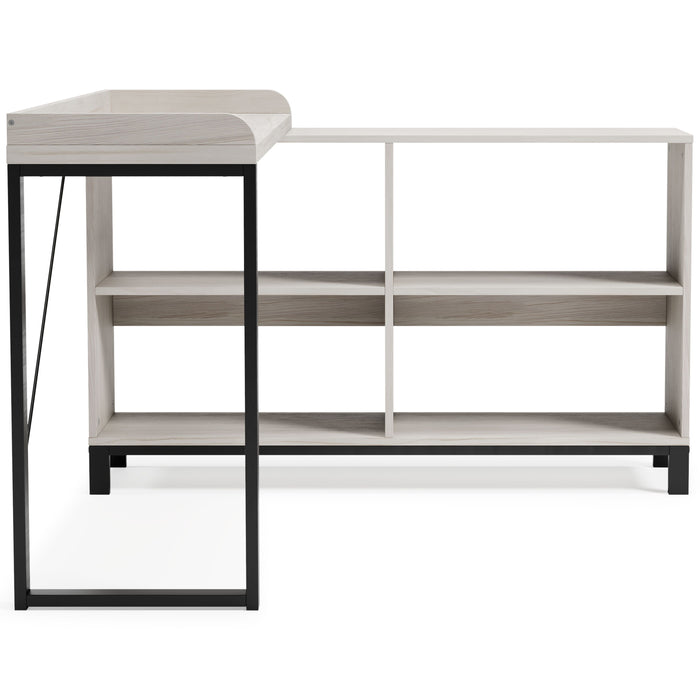 Bayflynn - White / Black - L-desk Unique Piece Furniture