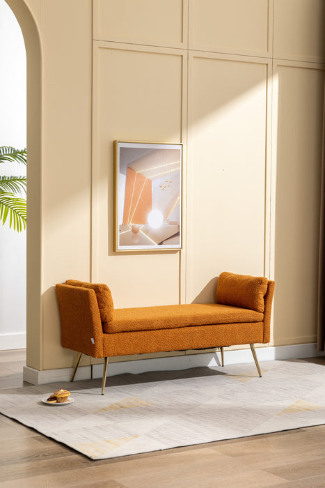 Coolmore Living Room Benc Height / End Of Bed Bench - Orange