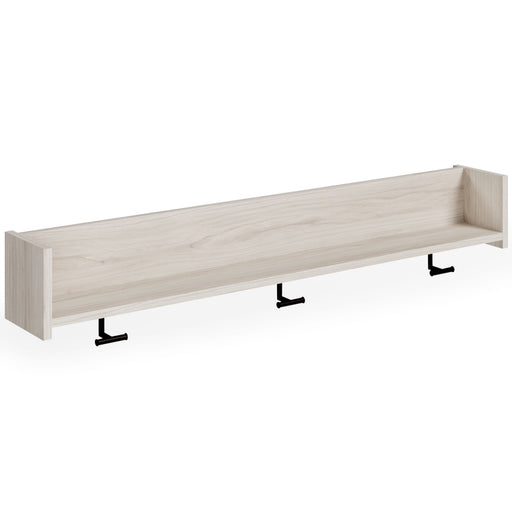 Socalle - Light Natural - Wall Mounted Coat Rack W/shelf Unique Piece Furniture