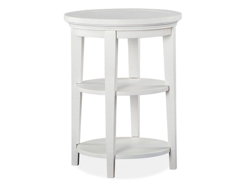 Heron Cove - Round Accent End Table - Chalk White Unique Piece Furniture