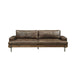 Silchester - Sofa - Oak & Distress Chocolate Top Grain Leather Unique Piece Furniture