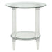 Polyanthus - End Table - Clear Acrylic, Chrome & Clear Glass Unique Piece Furniture