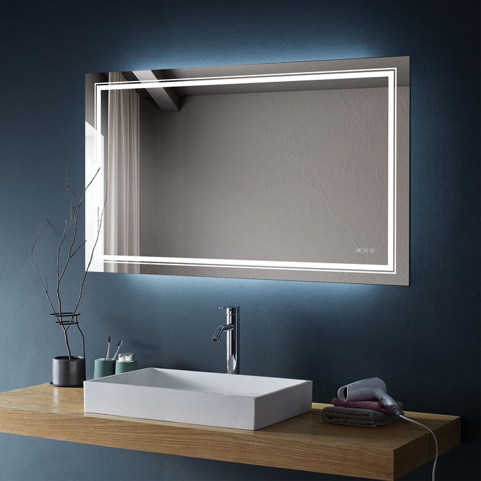 3660" Bathroom LED Mirror Anti-Fog Mirror With Button