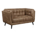 Thatcher - Upholstered Button Tufted Loveseat - Brown Unique Piece Furniture