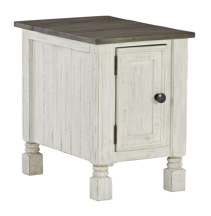 Havalance - White / Gray - Chair Side End Table Unique Piece Furniture