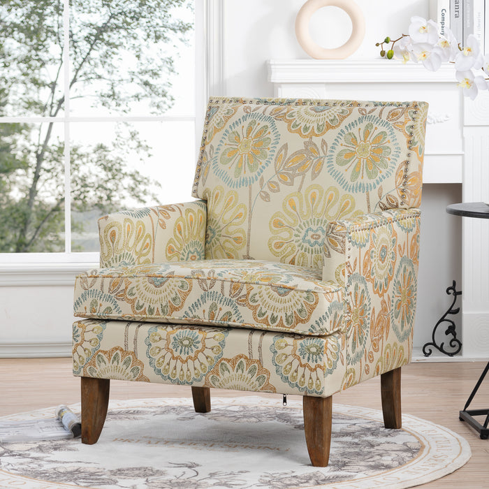 Accent Chairs For Living Room - Beige & Yellow