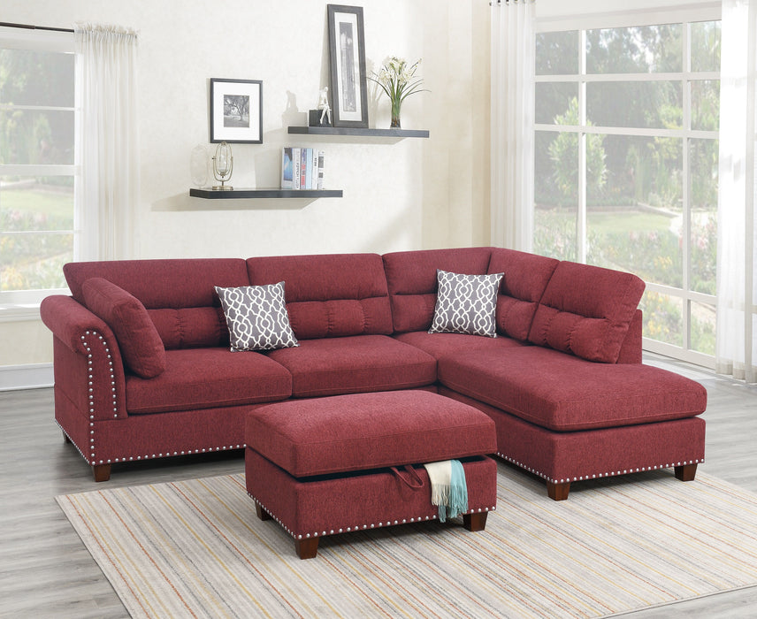 Sectional Sofa Red Velvet