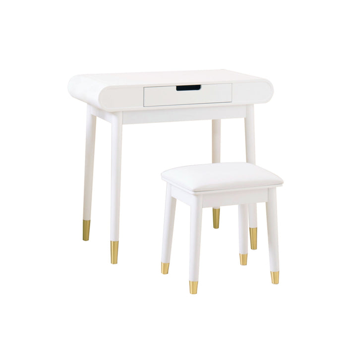 Makeup Vanity Set With Stool (Without Mirror) - White
