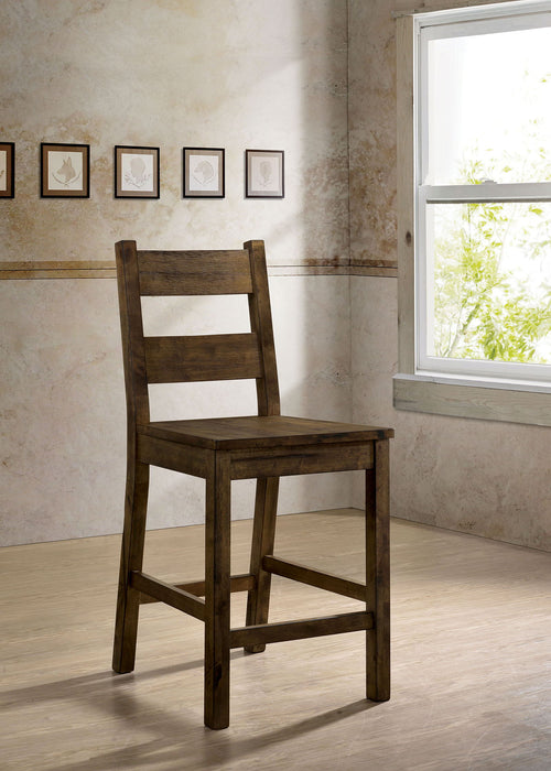 Kristen - Counter Height Side Chair (Set of 2) - Rustic Oak
