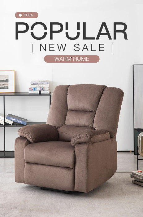 Power Lift Recliner Chair For Elderly - Heavy Duty And Safety Motion Reclining Mechanism - Fabric Sofa Living Room Chair