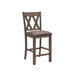 Scarlett - Counter Height Chair (Set of 2) - Brown Fabric & Walnut Unique Piece Furniture