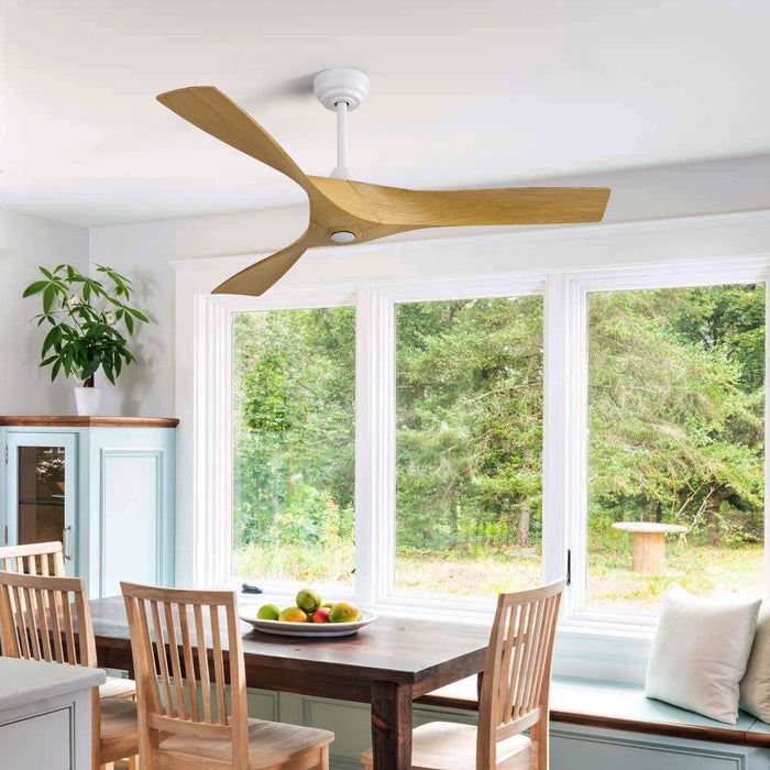 Modern Ceiling Fan With 3 ABS Blades Remote Control Reversible Dc Motor Without Light For Living Room