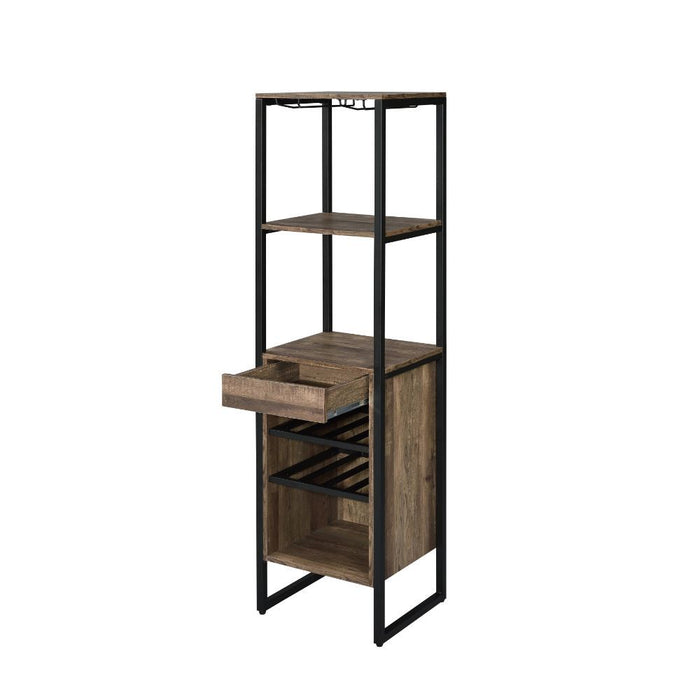 Narik - Wine Cabinet - Weathered Oak Unique Piece Furniture