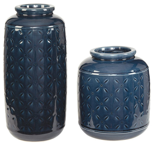 Marenda - Navy Blue - Vase Set (Set of 2) Unique Piece Furniture
