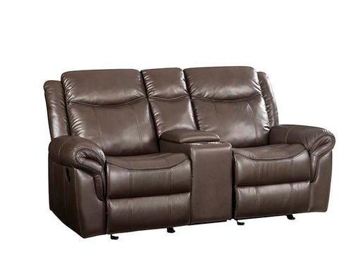 Lydia - Loveseat - Brown Leather Aire Unique Piece Furniture