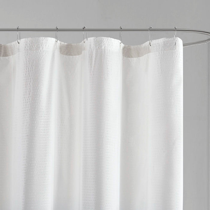 Ombre Printed Seersucker Shower Curtain - Grey