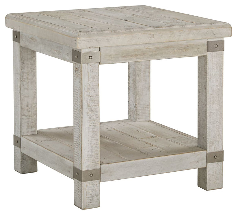 Carynhurst - White Wash Gray - Rectangular End Table Unique Piece Furniture