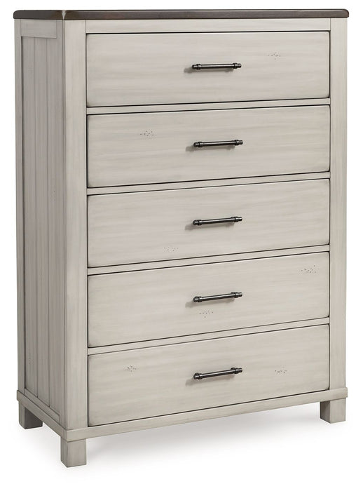 Darborn - Five Drawer Chest - Gray / Brown