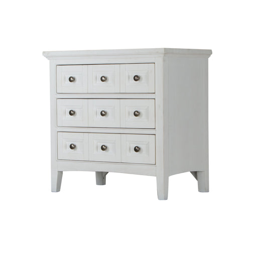 Heron Cove - Relaxed Traditional Chalk White Three Drawer Nightstand - Chalk White Unique Piece Furniture