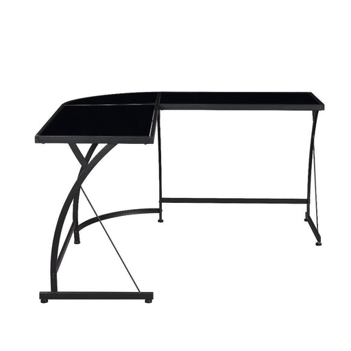 Janison - Desk - Black Glass & Black Unique Piece Furniture