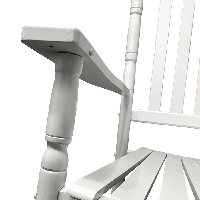 Balcony Porch Adult Rocking Chair - White